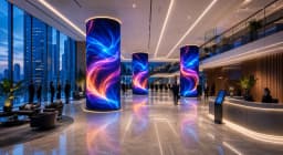 PeopleLink Active LED 2.5 Flexible pillars - Thumbnail