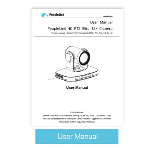 Elite 4K 12x Camera User Manual