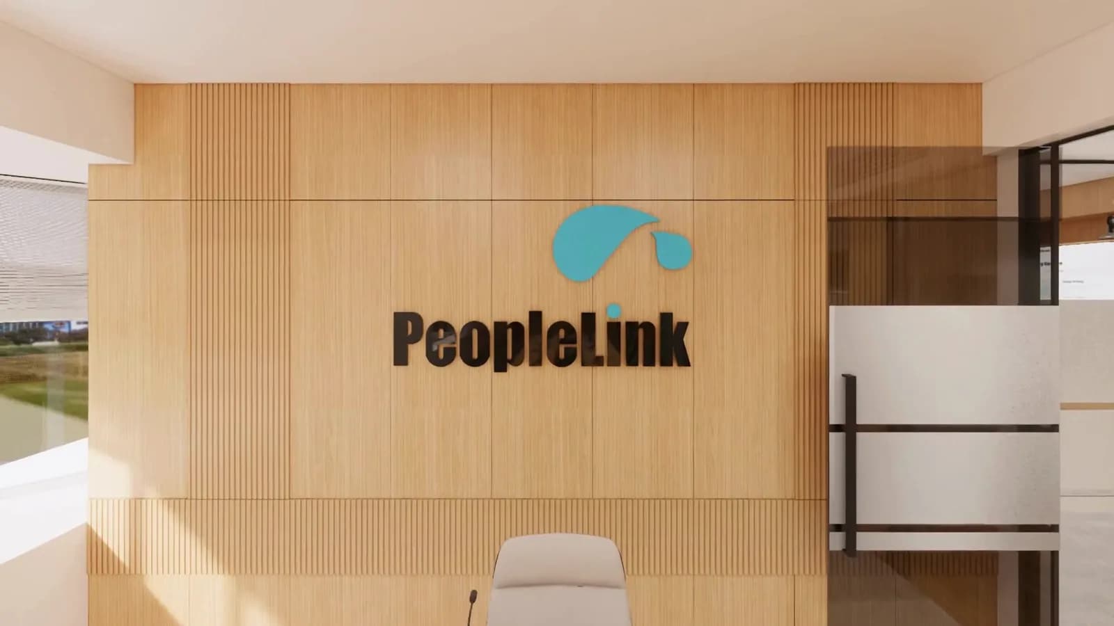 Reception lounge of the PeopleLink AV Experience Center in Dubai