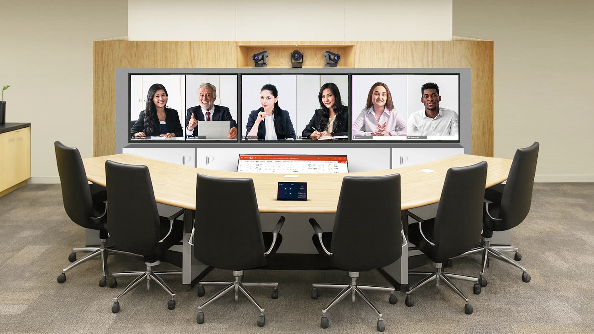 3-display Telepresence