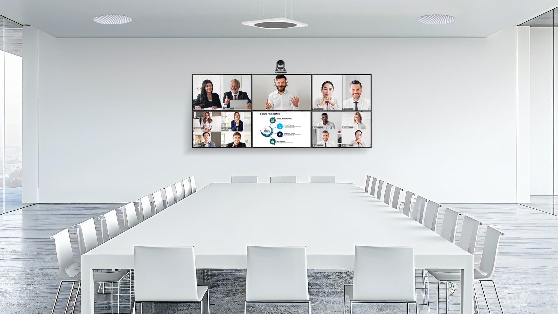 Conference hall with LED screen