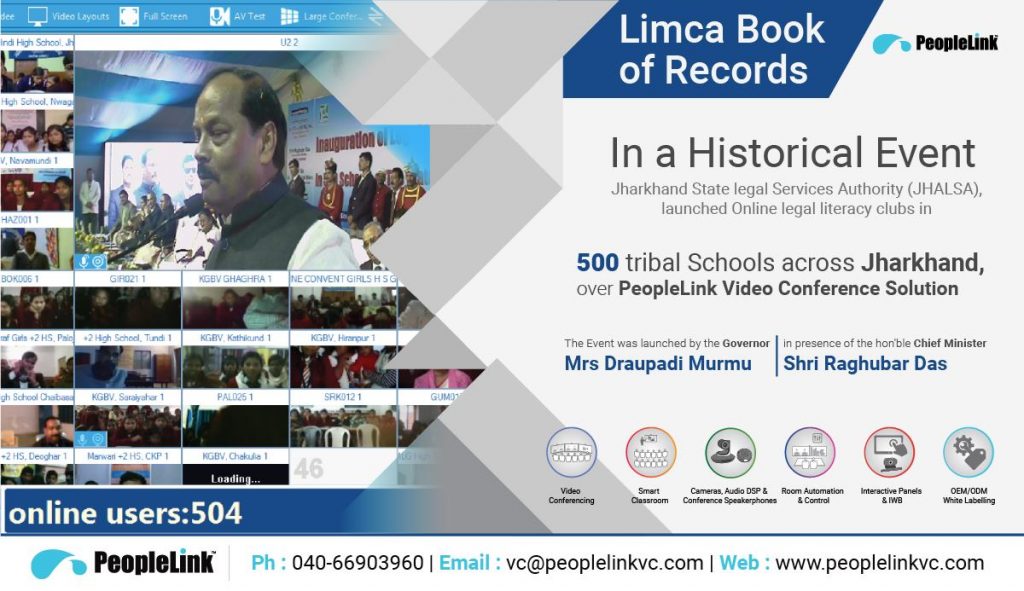 Limca Book Of Records for connecting over 500 Legal Literacy Institutes - PeopleLink