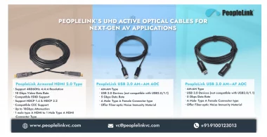 PeopleLink’s UHD Active Optical Cables For Next-gen AV Applications
